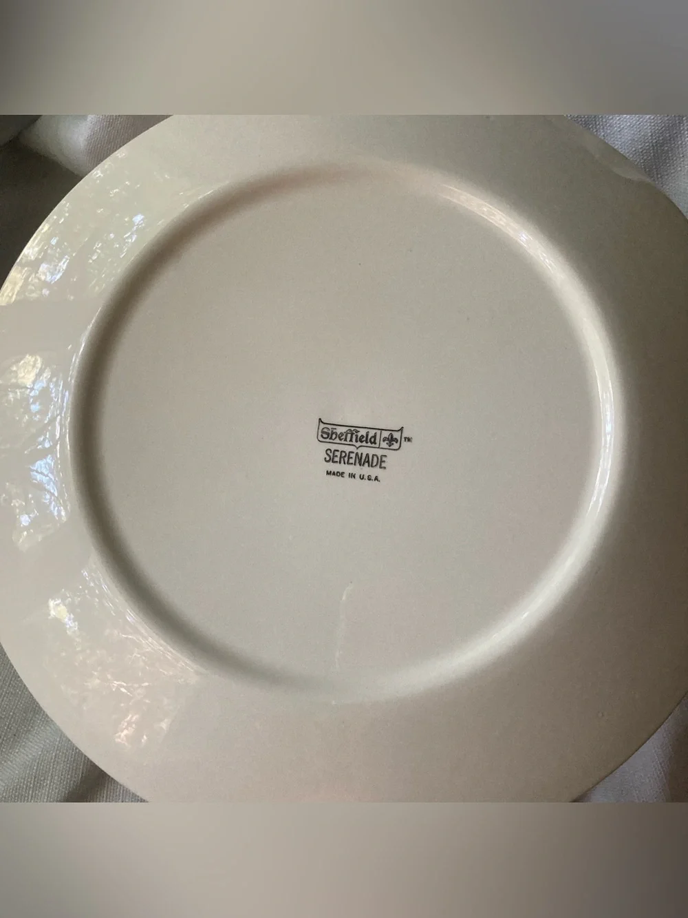 Vintage MCM Sheffield Serenade Yellow/Gold Medallion Ribbed Chop Plate!